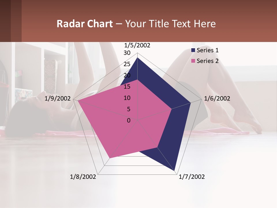 A Woman Laying On The Floor With A Dumbbell PowerPoint Template