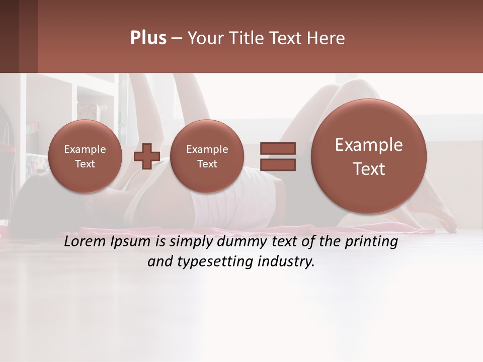 A Woman Laying On The Floor With A Dumbbell PowerPoint Template