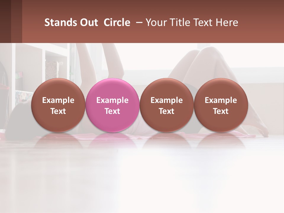 A Woman Laying On The Floor With A Dumbbell PowerPoint Template