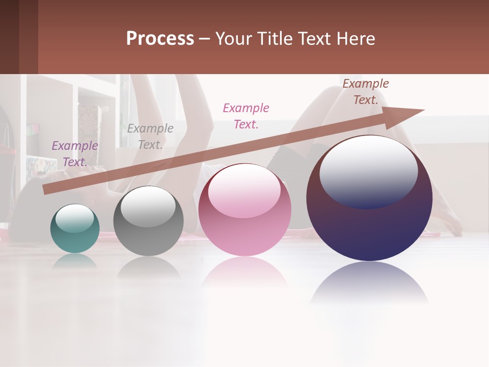 A Woman Laying On The Floor With A Dumbbell PowerPoint Template