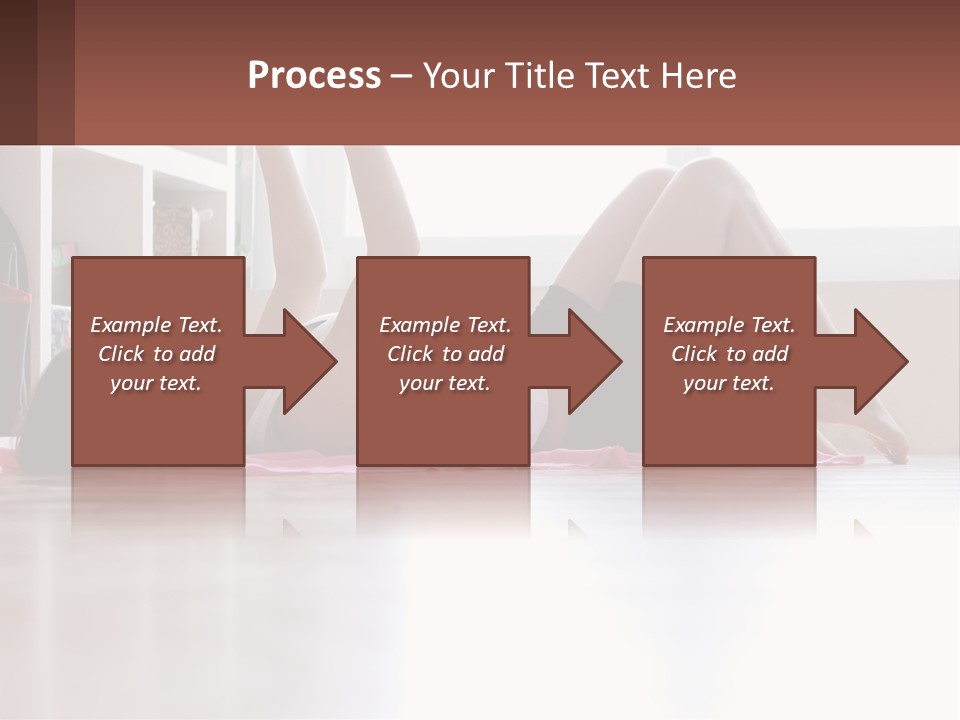 A Woman Laying On The Floor With A Dumbbell PowerPoint Template