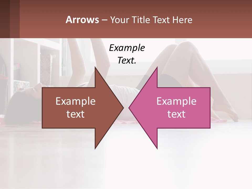 A Woman Laying On The Floor With A Dumbbell PowerPoint Template