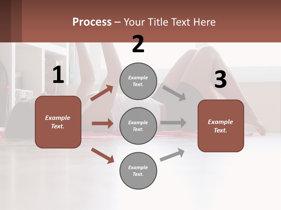 A Woman Laying On The Floor With A Dumbbell PowerPoint Template