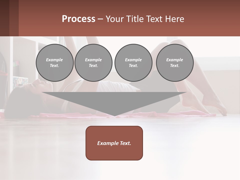 A Woman Laying On The Floor With A Dumbbell PowerPoint Template