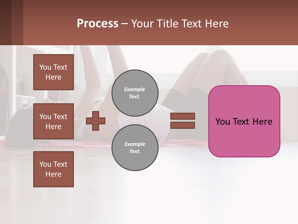 A Woman Laying On The Floor With A Dumbbell PowerPoint Template