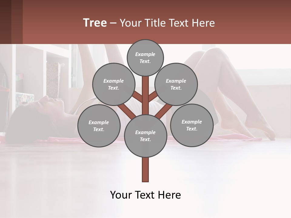 A Woman Laying On The Floor With A Dumbbell PowerPoint Template