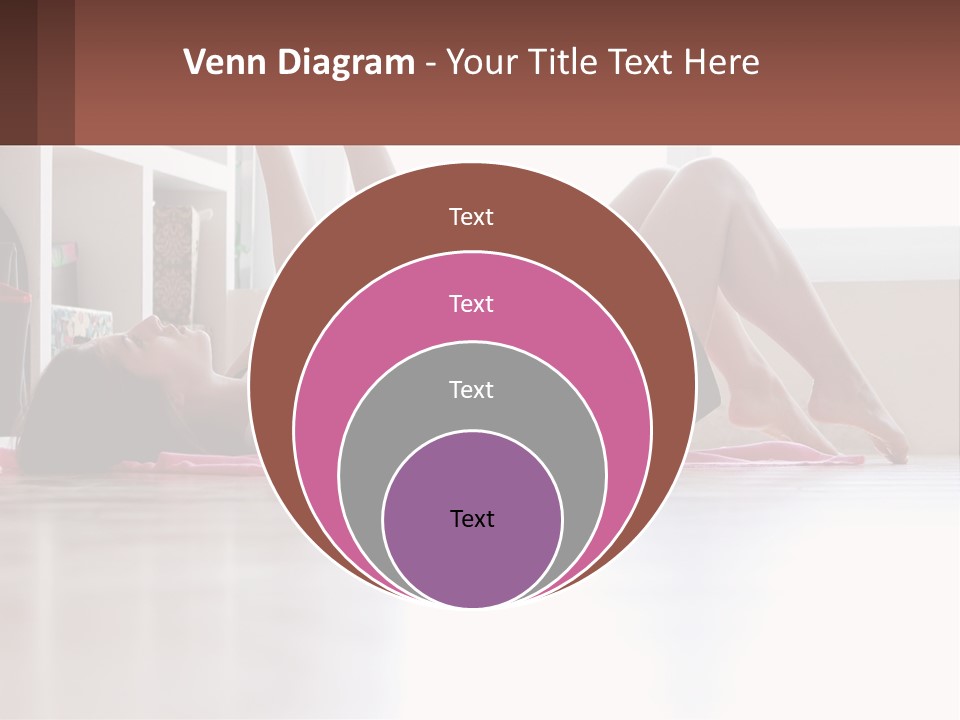 A Woman Laying On The Floor With A Dumbbell PowerPoint Template