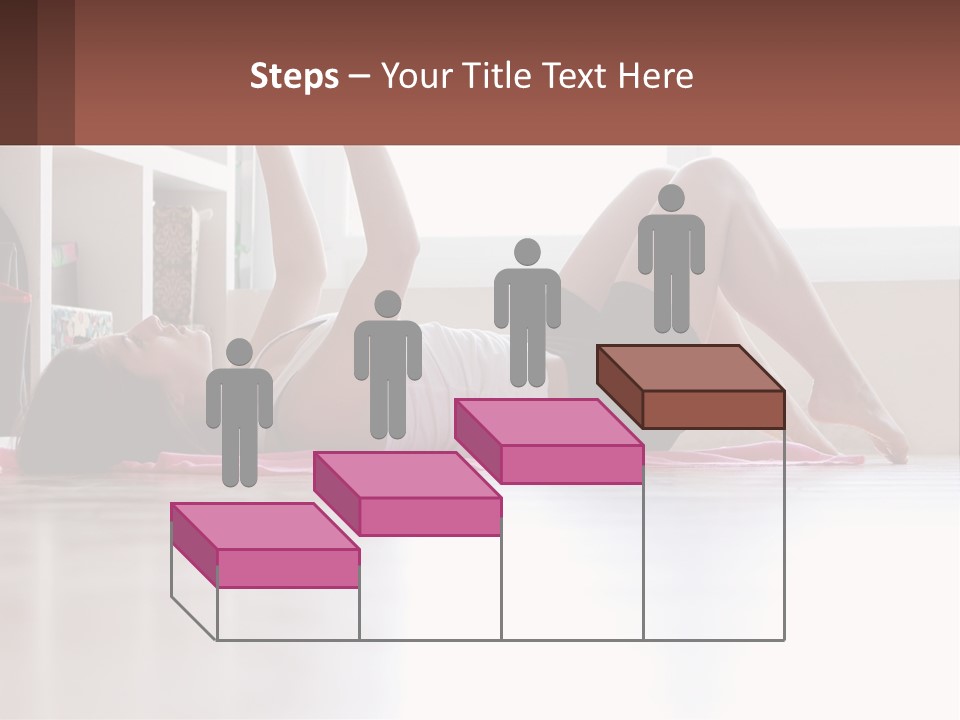 A Woman Laying On The Floor With A Dumbbell PowerPoint Template