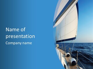 A Sailboat In The Ocean Powerpoint Template PowerPoint Template