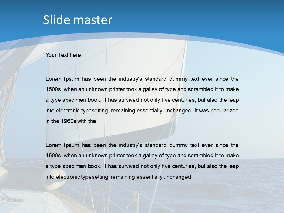 A Sailboat In The Ocean Powerpoint Template PowerPoint Template