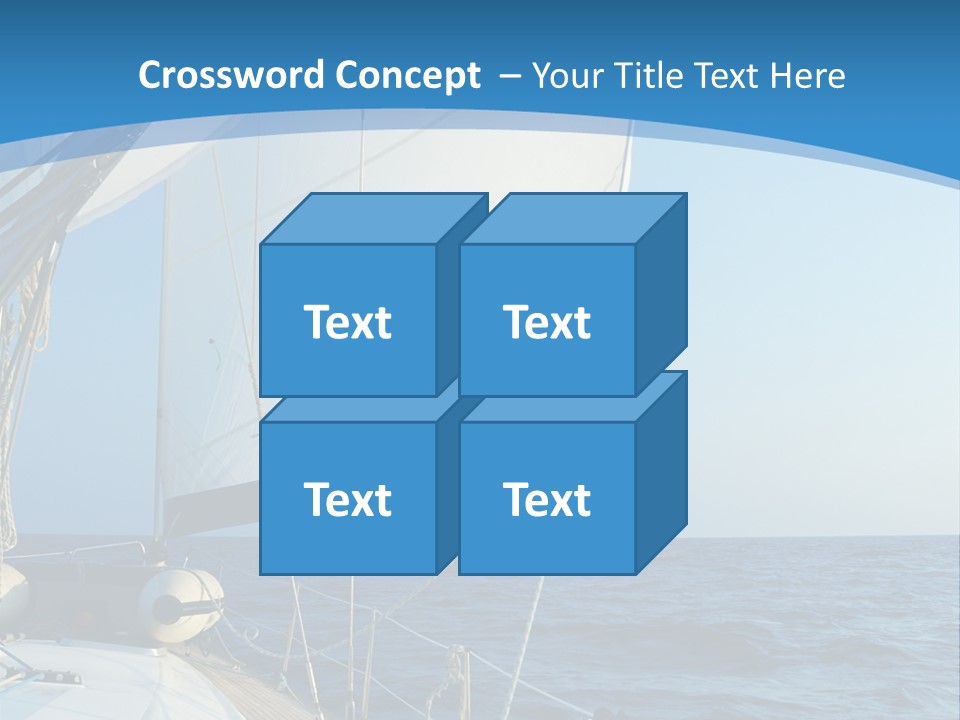 A Sailboat In The Ocean Powerpoint Template PowerPoint Template