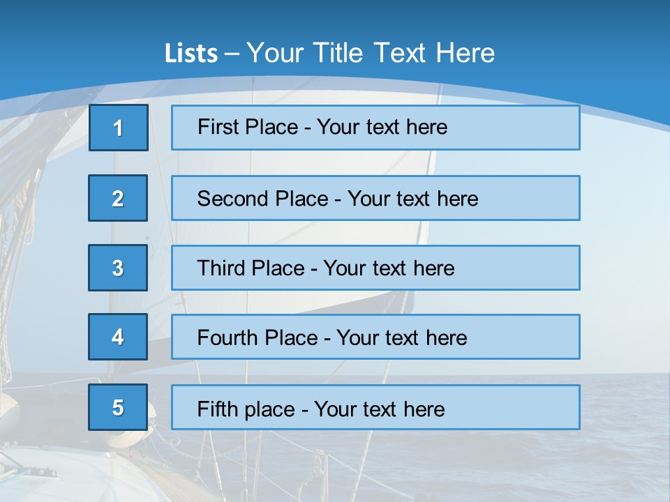 A Sailboat In The Ocean Powerpoint Template PowerPoint Template