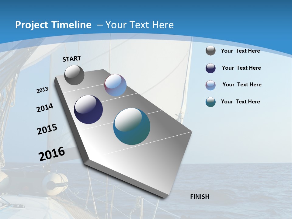 A Sailboat In The Ocean Powerpoint Template PowerPoint Template