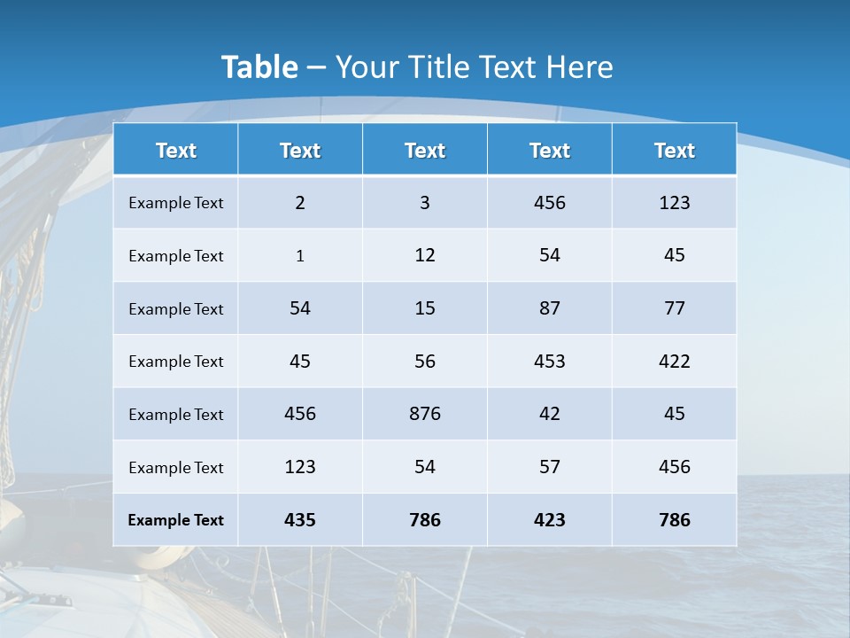 A Sailboat In The Ocean Powerpoint Template PowerPoint Template