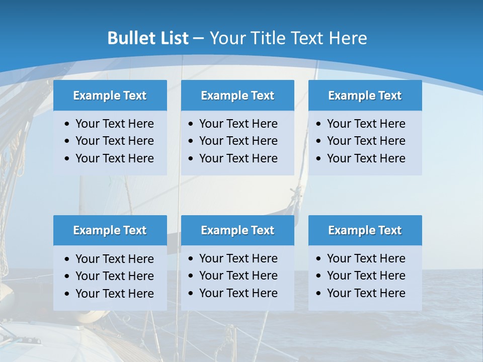 A Sailboat In The Ocean Powerpoint Template PowerPoint Template