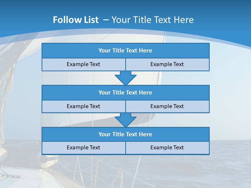 A Sailboat In The Ocean Powerpoint Template PowerPoint Template