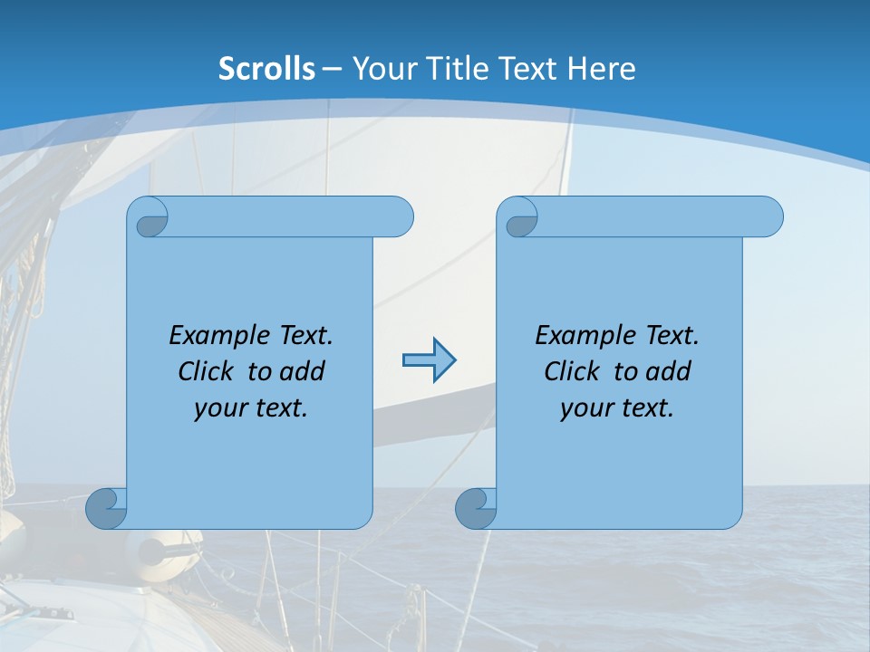 A Sailboat In The Ocean Powerpoint Template PowerPoint Template