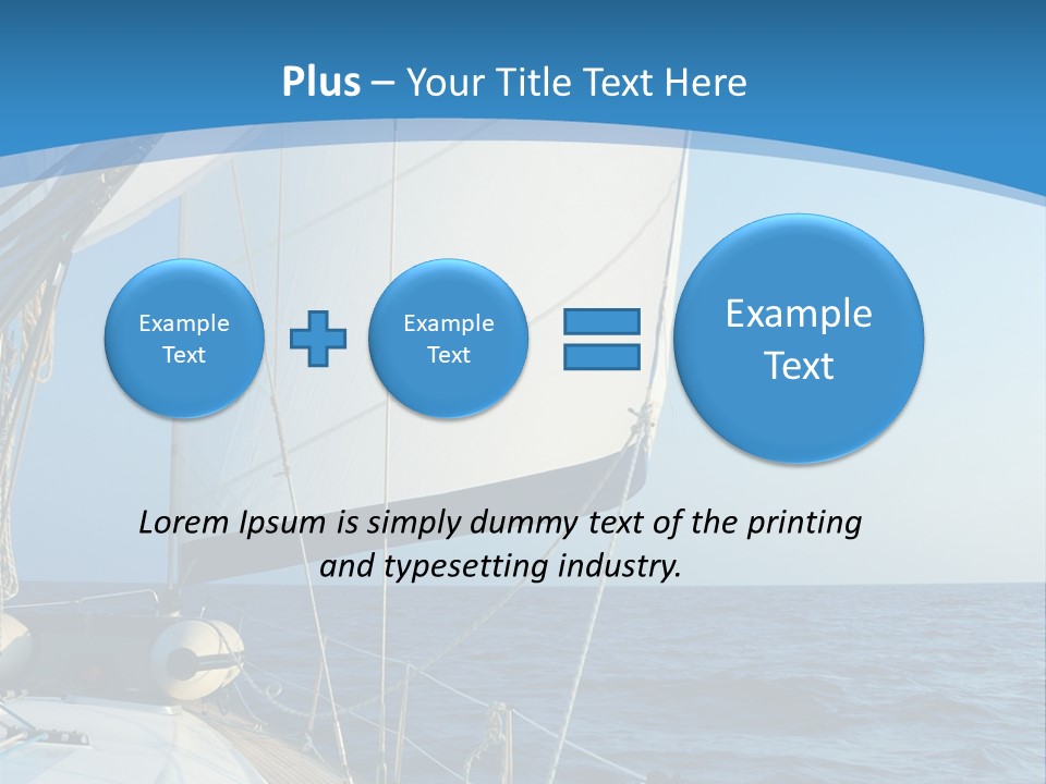 A Sailboat In The Ocean Powerpoint Template PowerPoint Template