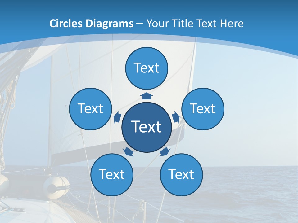 A Sailboat In The Ocean Powerpoint Template PowerPoint Template