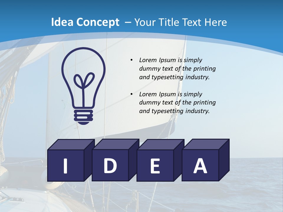 A Sailboat In The Ocean Powerpoint Template PowerPoint Template