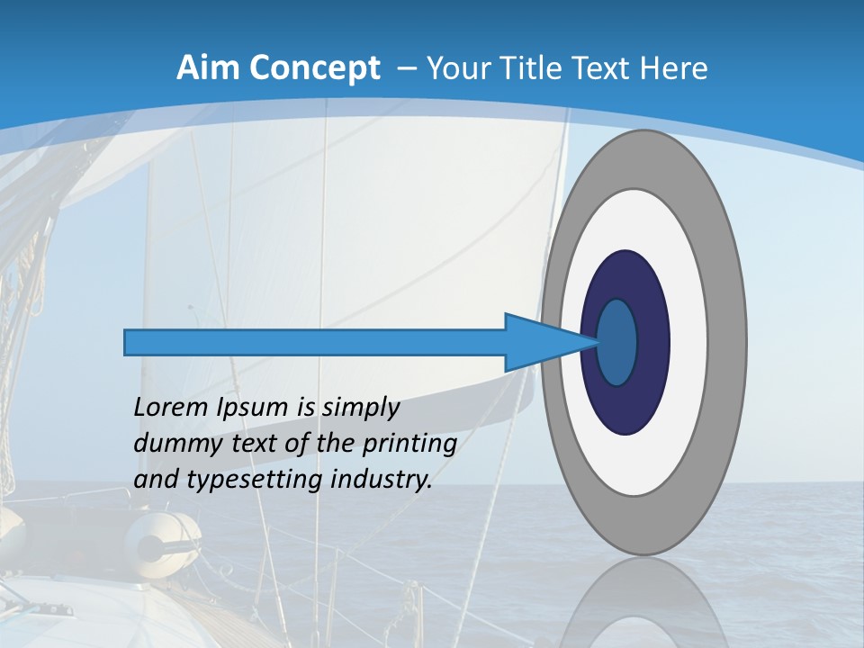 A Sailboat In The Ocean Powerpoint Template PowerPoint Template