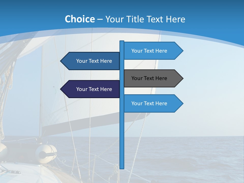 A Sailboat In The Ocean Powerpoint Template PowerPoint Template