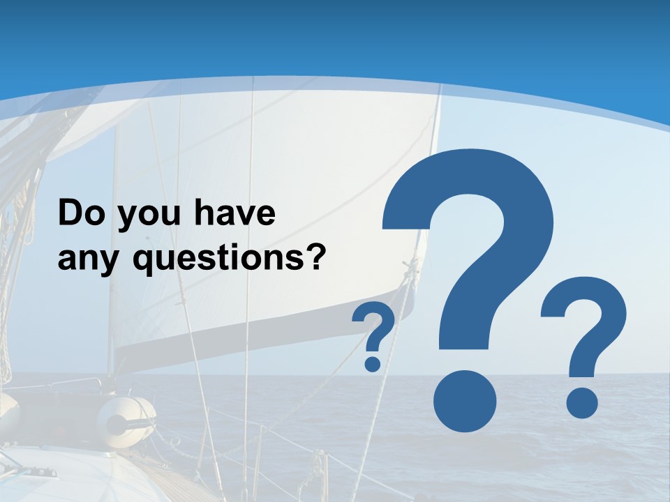 A Sailboat In The Ocean Powerpoint Template PowerPoint Template