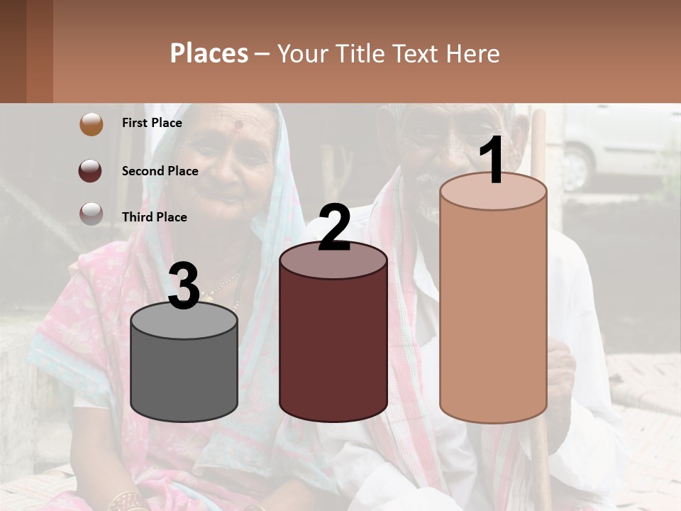 A Couple Of People Standing Next To Each Other PowerPoint Template