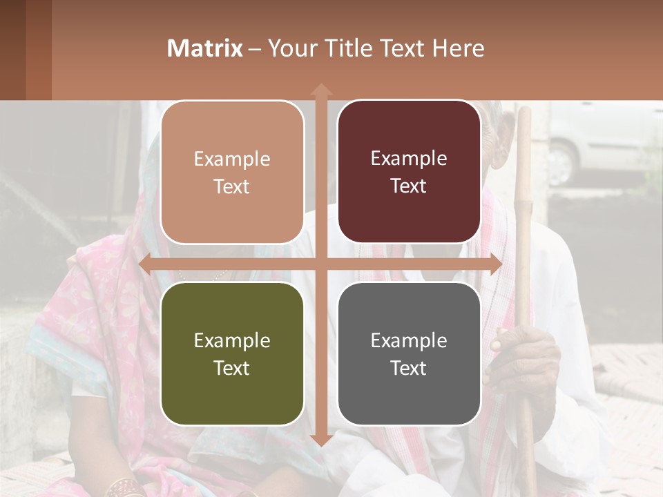 A Couple Of People Standing Next To Each Other PowerPoint Template