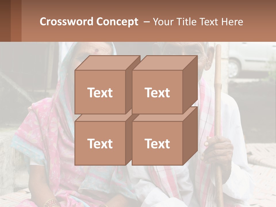 A Couple Of People Standing Next To Each Other PowerPoint Template