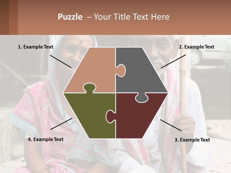 A Couple Of People Standing Next To Each Other PowerPoint Template