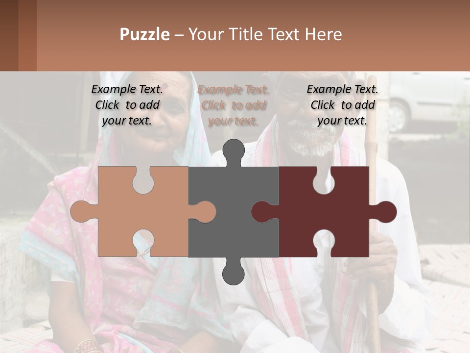 A Couple Of People Standing Next To Each Other PowerPoint Template