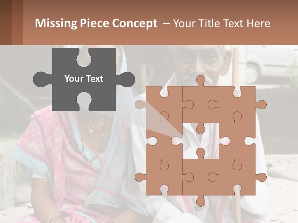 A Couple Of People Standing Next To Each Other PowerPoint Template