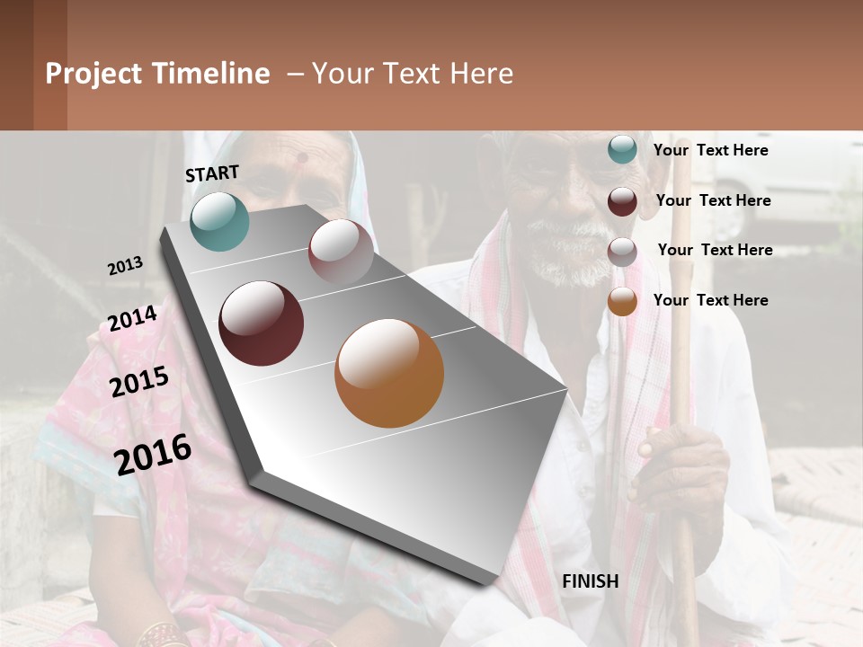 A Couple Of People Standing Next To Each Other PowerPoint Template