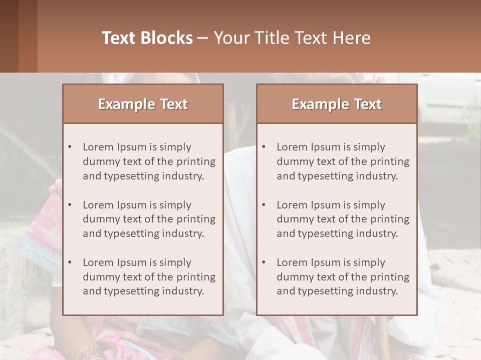 A Couple Of People Standing Next To Each Other PowerPoint Template