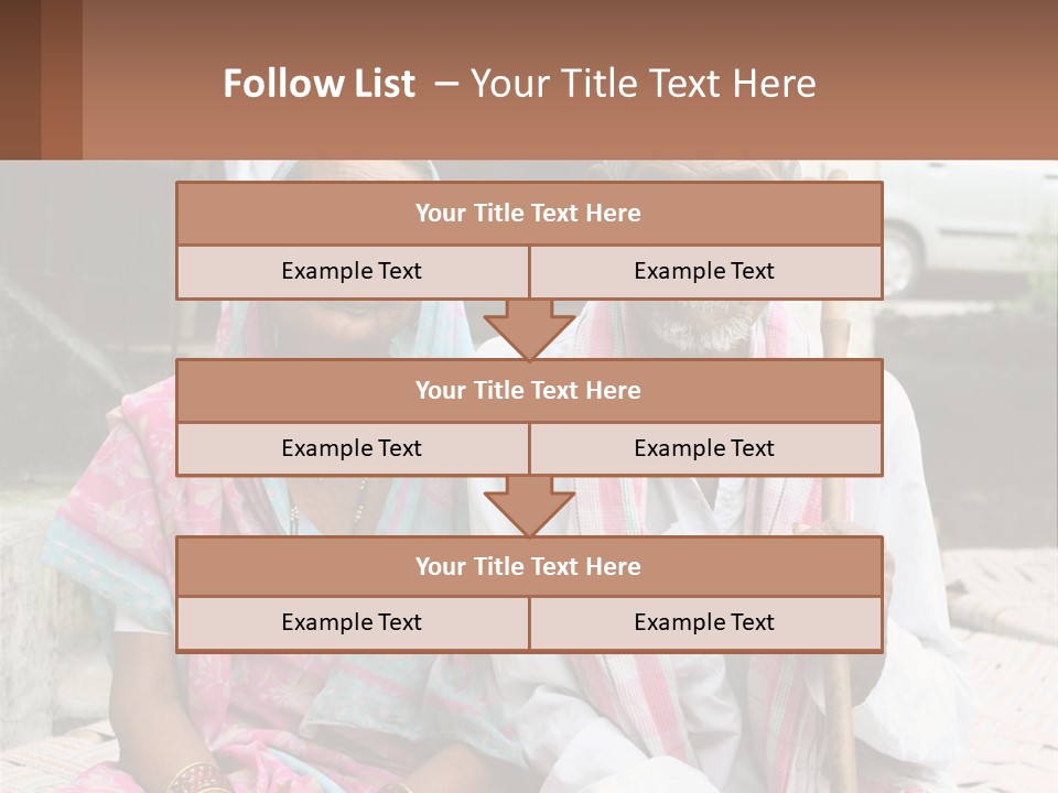 A Couple Of People Standing Next To Each Other PowerPoint Template