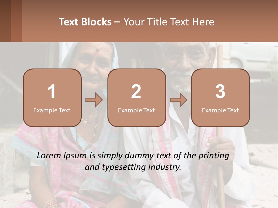 A Couple Of People Standing Next To Each Other PowerPoint Template