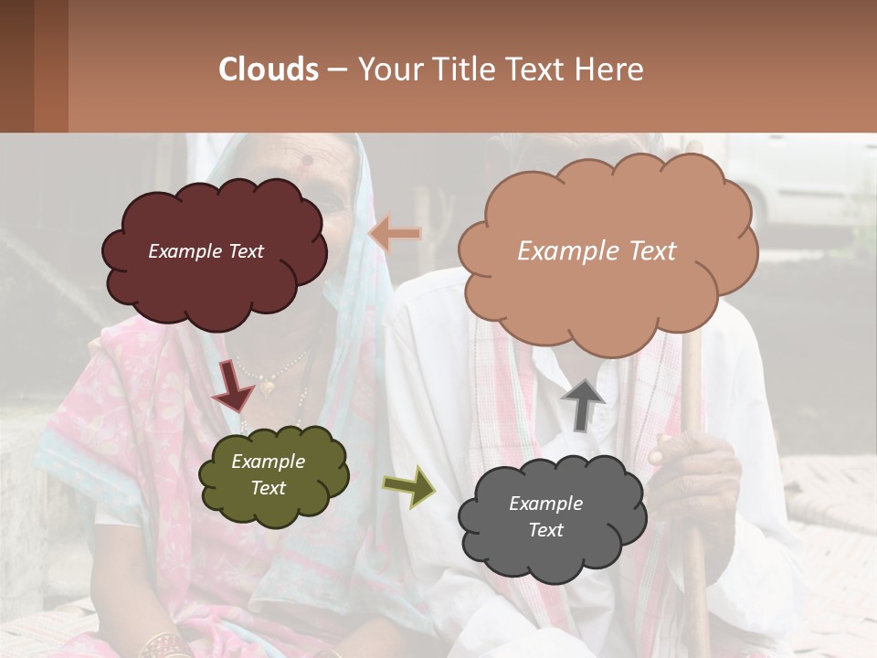 A Couple Of People Standing Next To Each Other PowerPoint Template
