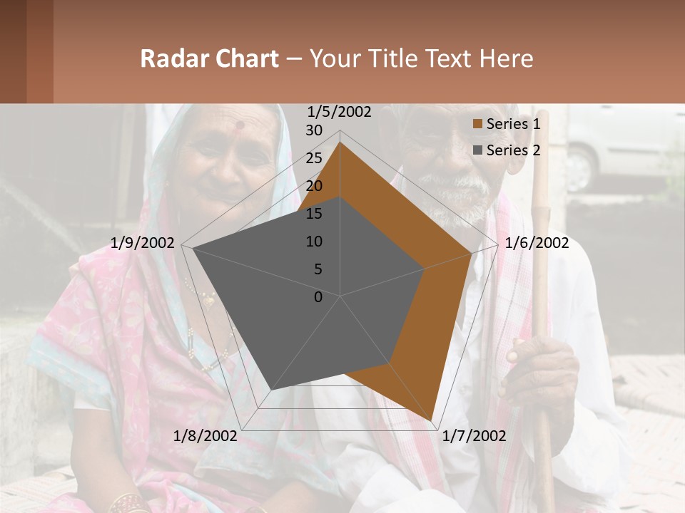 A Couple Of People Standing Next To Each Other PowerPoint Template
