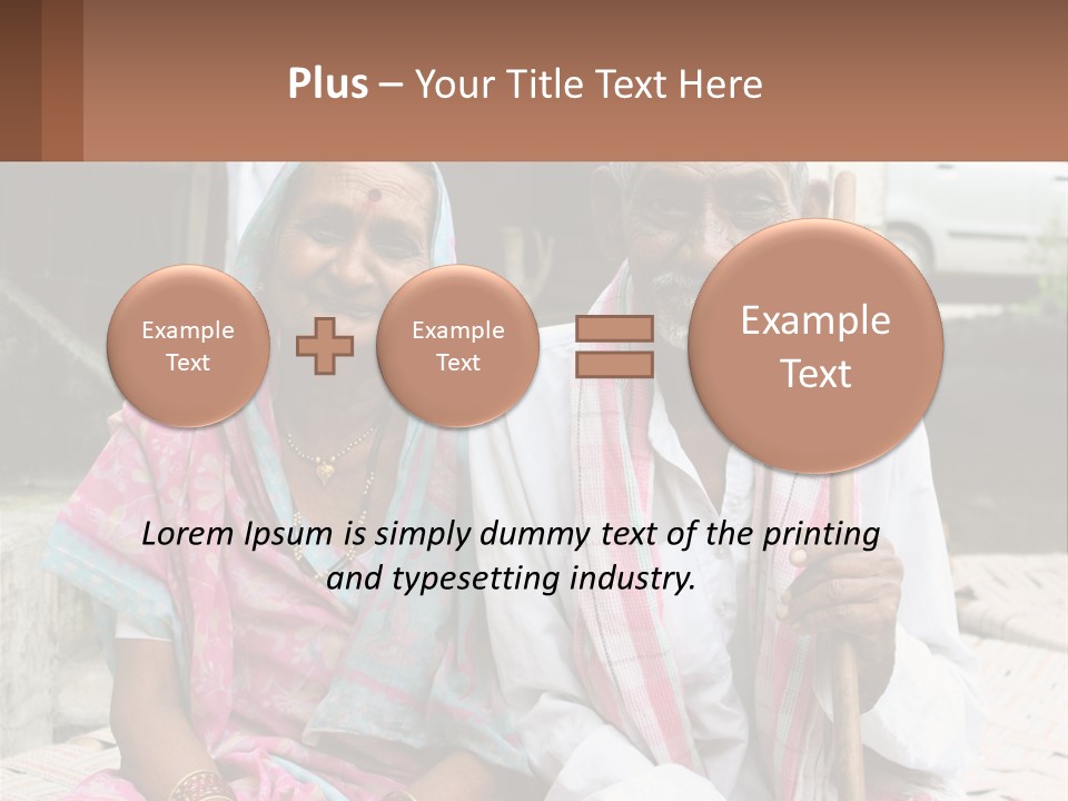 A Couple Of People Standing Next To Each Other PowerPoint Template