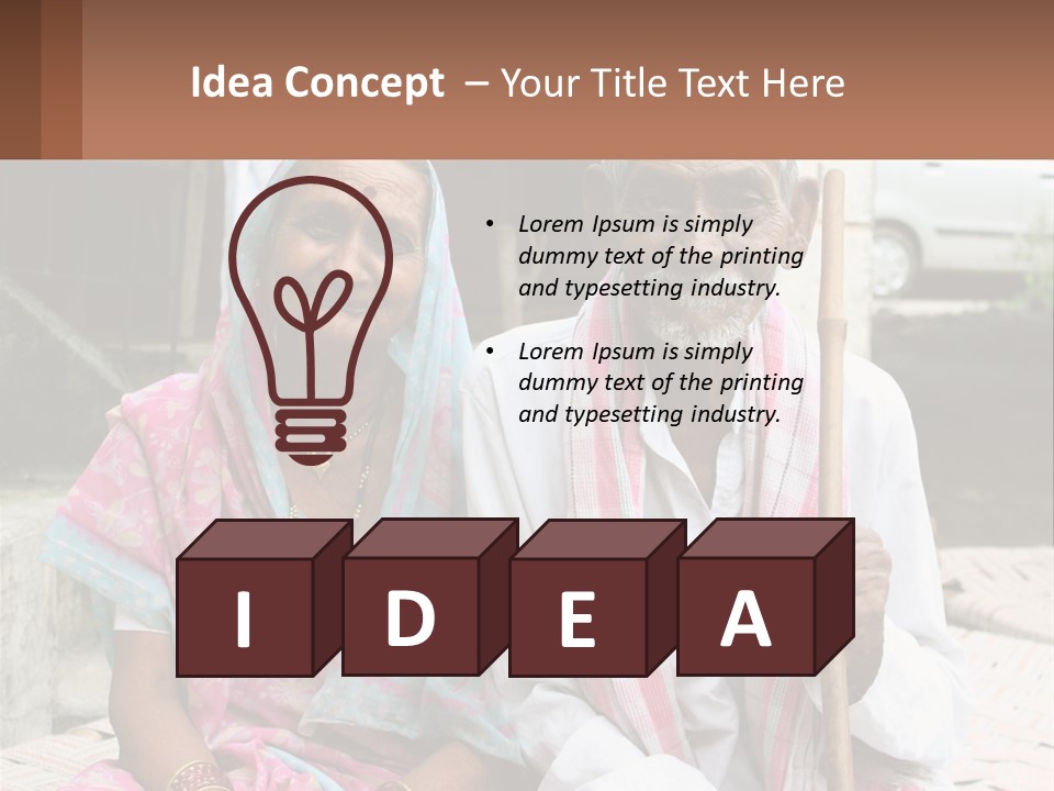 A Couple Of People Standing Next To Each Other PowerPoint Template