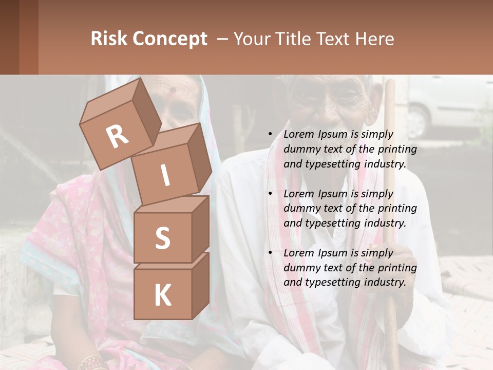 A Couple Of People Standing Next To Each Other PowerPoint Template