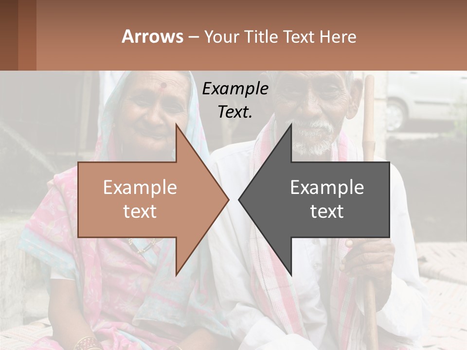 A Couple Of People Standing Next To Each Other PowerPoint Template