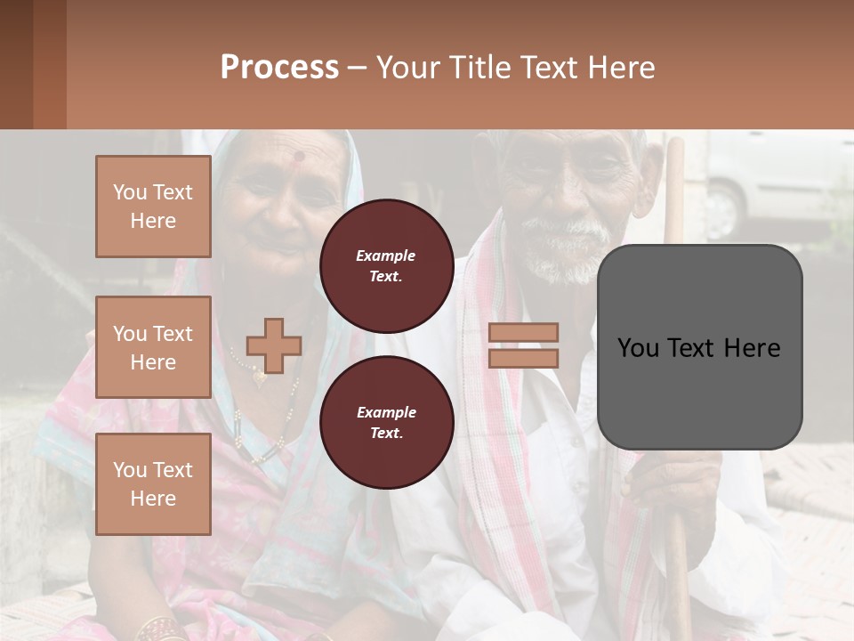 A Couple Of People Standing Next To Each Other PowerPoint Template