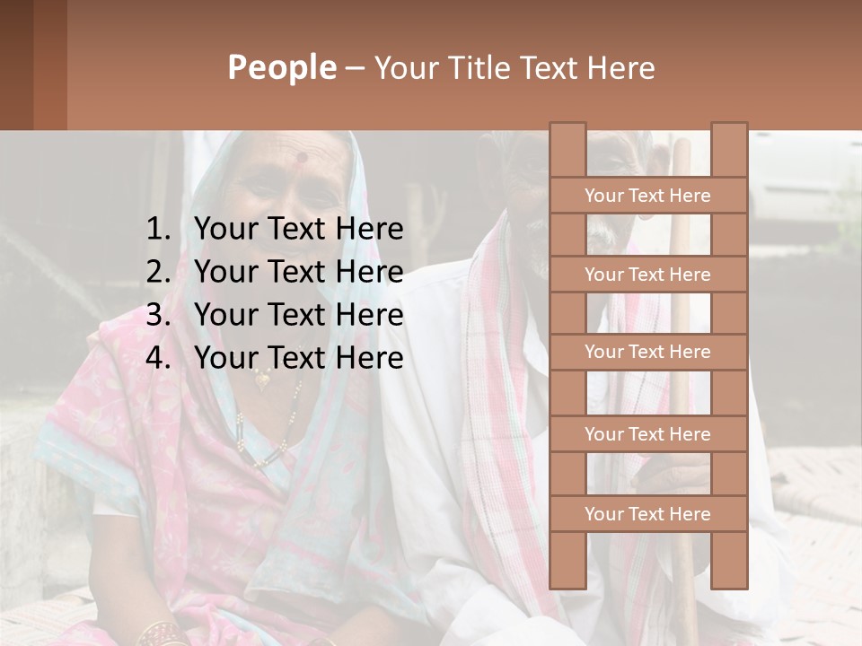 A Couple Of People Standing Next To Each Other PowerPoint Template
