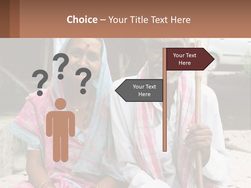 A Couple Of People Standing Next To Each Other PowerPoint Template