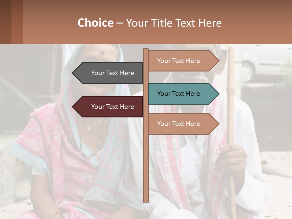 A Couple Of People Standing Next To Each Other PowerPoint Template