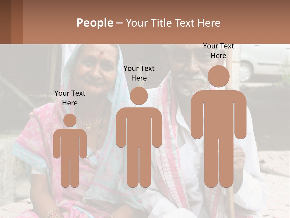 A Couple Of People Standing Next To Each Other PowerPoint Template