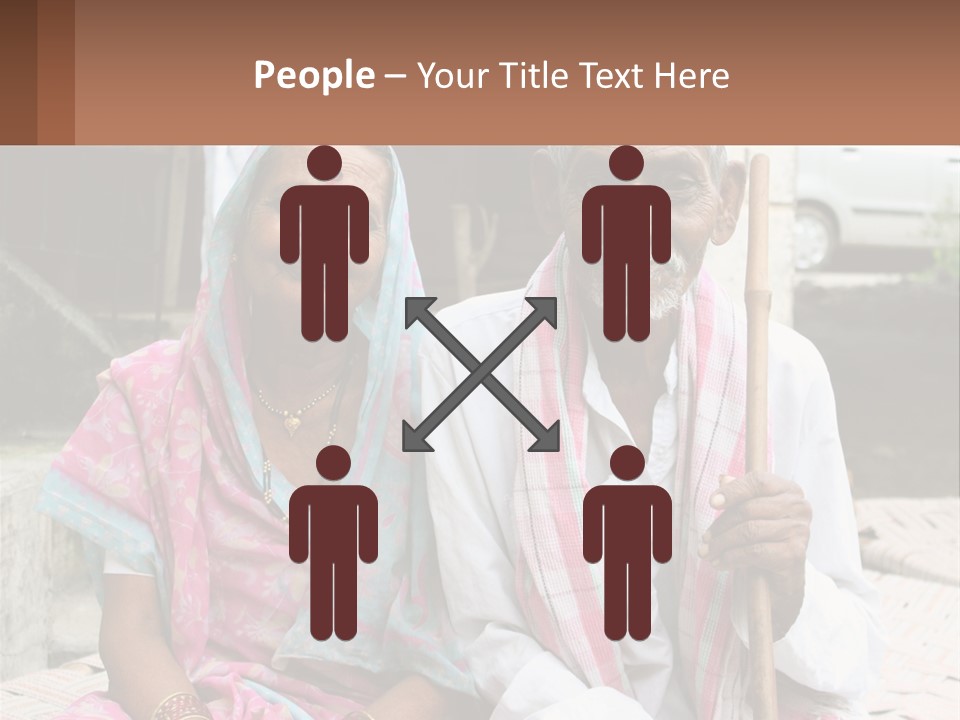 A Couple Of People Standing Next To Each Other PowerPoint Template