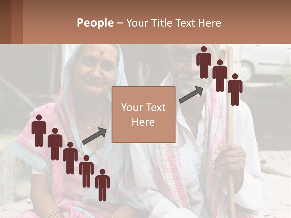A Couple Of People Standing Next To Each Other PowerPoint Template